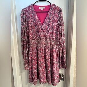 Michael kors Floral Pink Long Sleeve Dress